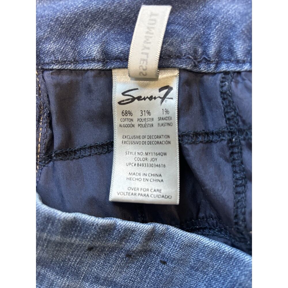 Seven7 Skinny Jeans Tummyless Womens Size 14 Blue Denim Stretch Cowgirl Western - Picture 5 of 8